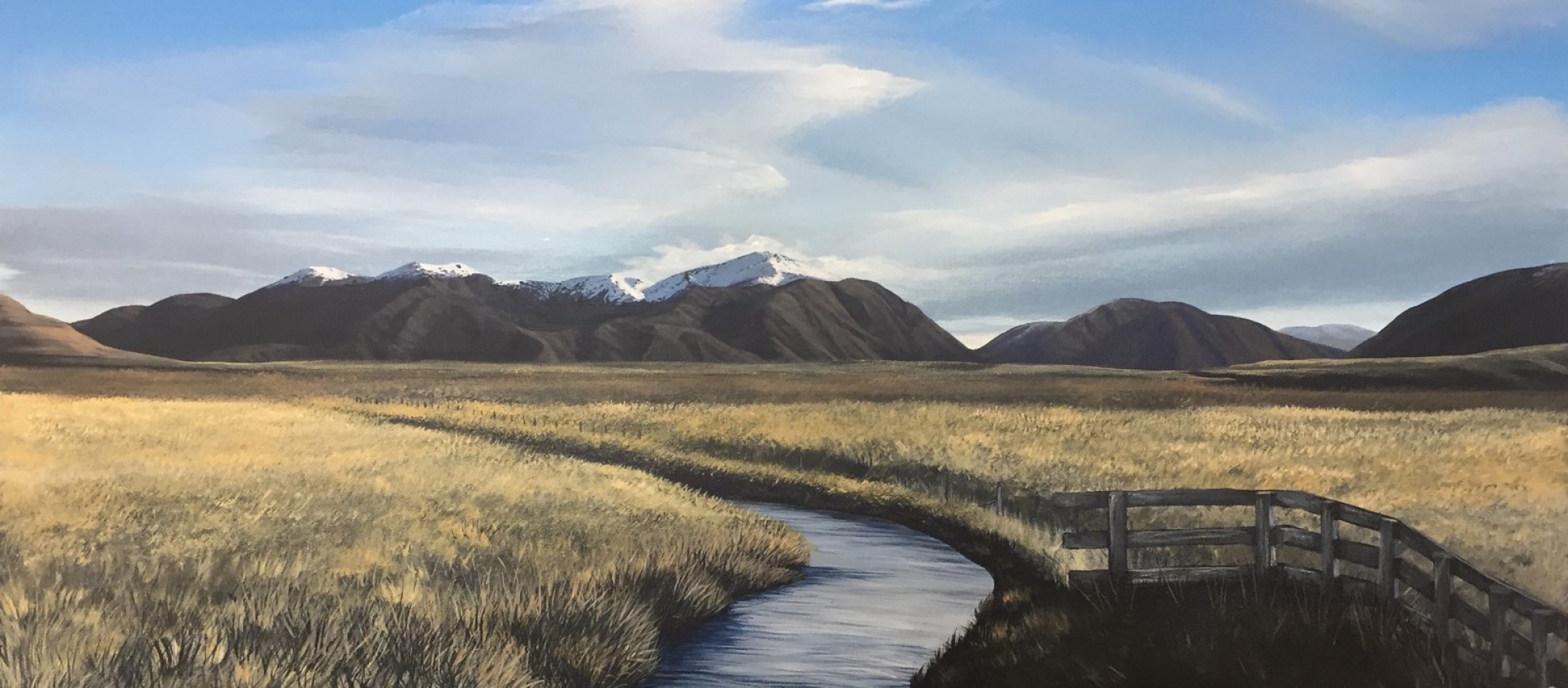 Landscape Painting workshop Broken river