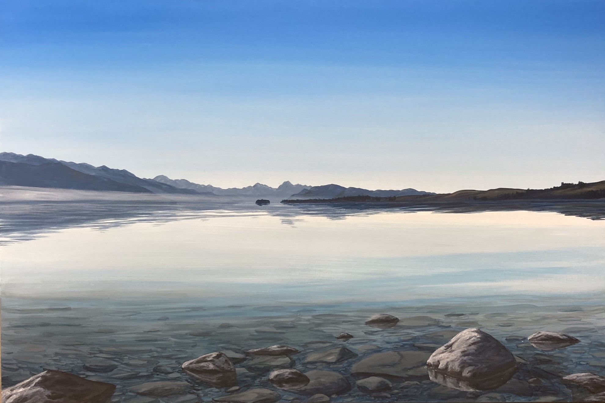 Lake Pukaki - painting by Kat McGettigan